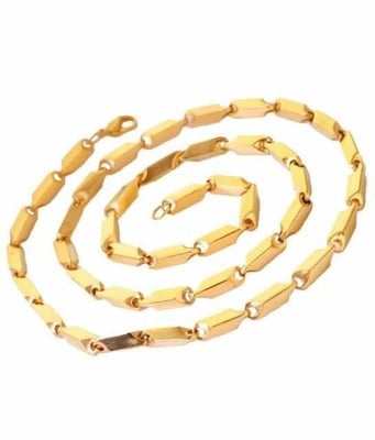 Picture of Nakabh Stainless Steel Rice Chain for Men and Boys - Gold