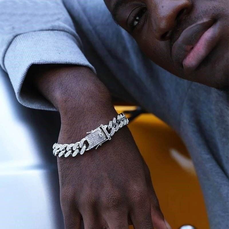 Picture of Silver Unique Bracelet for Men- Bracelet For Men-Chain Bracelet - Silver