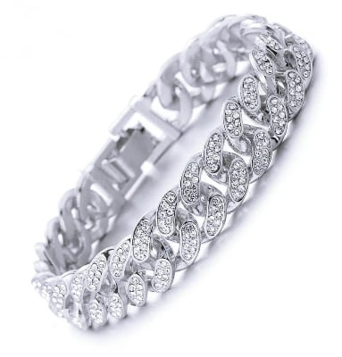 Picture of Silver Unique Bracelet for Men- Bracelet For Men-Chain Bracelet - Silver