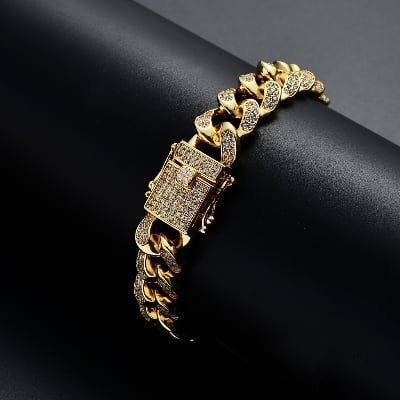 Picture of Silver Bracelet for Men-Fashionabl Chain Bracelet-Silve Bracelet - Gold