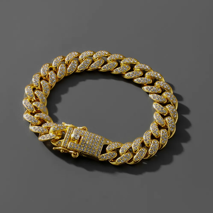 Picture of Silver Bracelet for Men-Fashionabl Chain Bracelet-Silve Bracelet - Gold