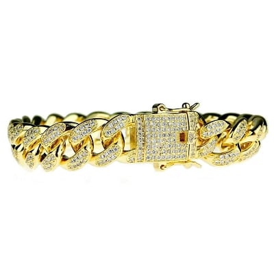 Picture of Silver Bracelet for Men-Fashionabl Chain Bracelet-Silve Bracelet - Gold