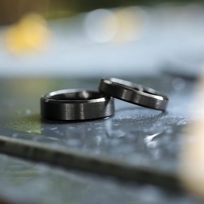 Picture of Titanium steel finger Ring for men - Black