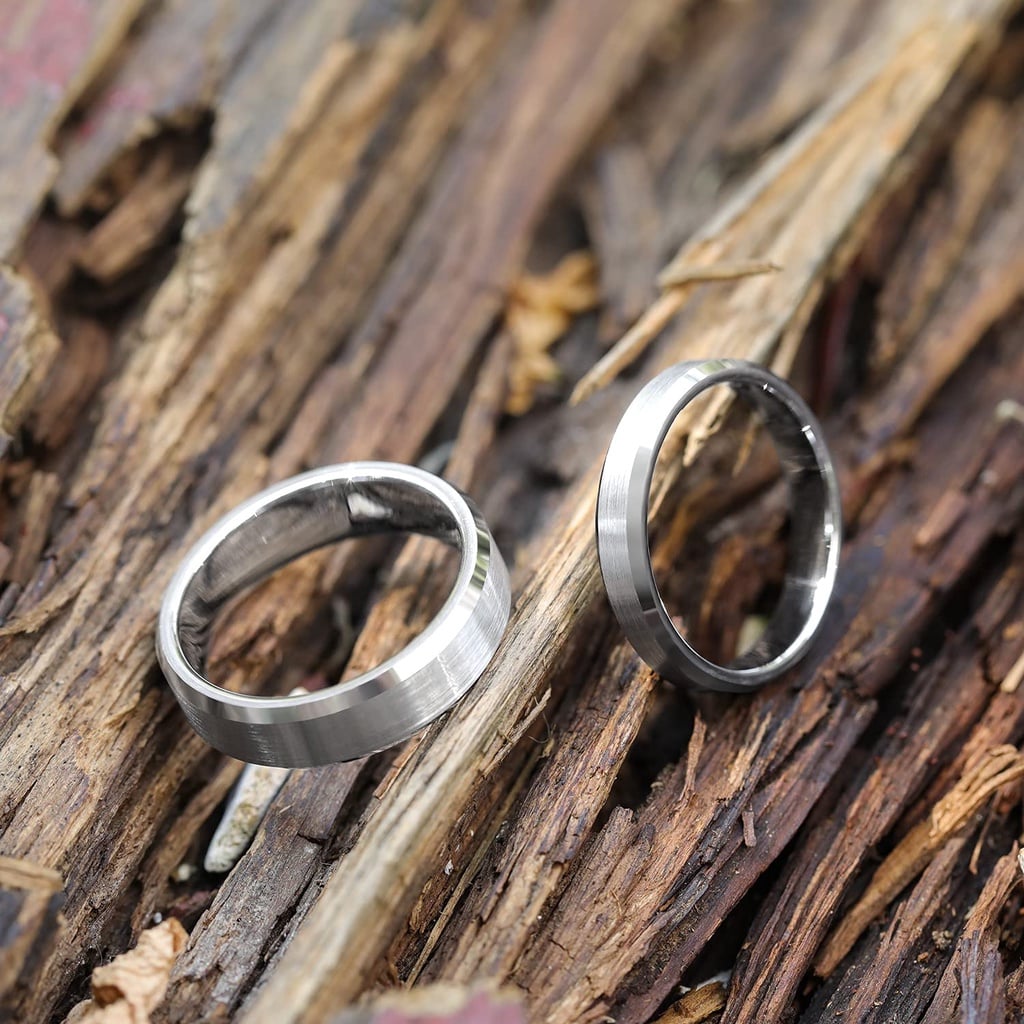 Picture of Men and Women Simple Fashion Ring Silver Gold Black Blue Titanium Steel Ring - Silver