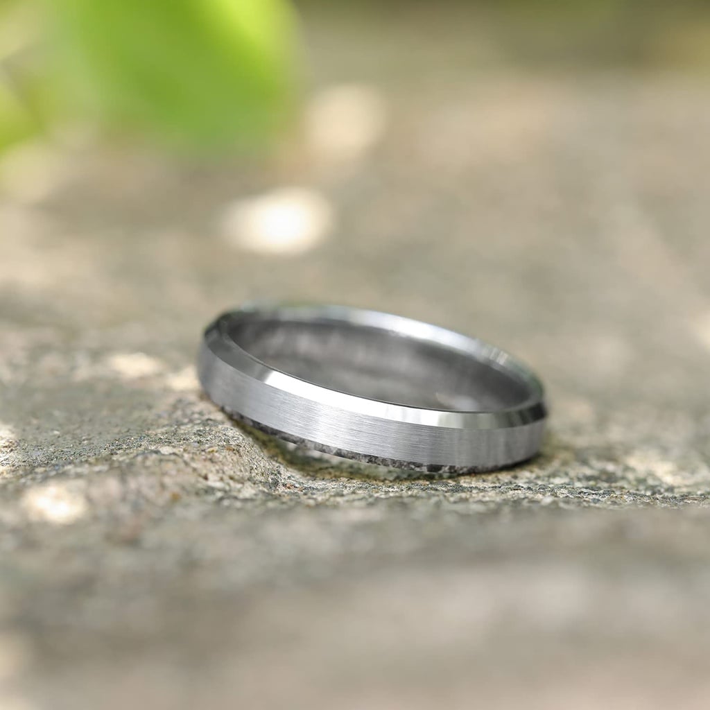 Picture of Men and Women Simple Fashion Ring Silver Gold Black Blue Titanium Steel Ring - Silver