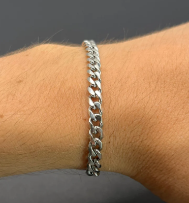 Picture of Metal Bracelet For Men- Stylish Man's Bracelet - Silver