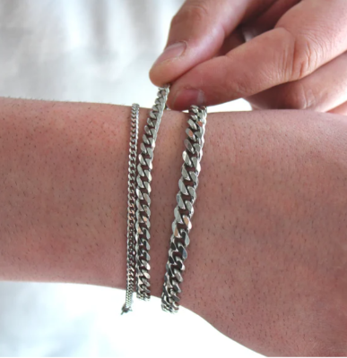 Picture of Metal Bracelet For Men- Stylish Man's Bracelet - Silver