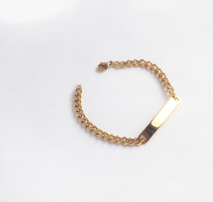 Picture of Stainless Steel Chain Bracelets For Man-Chain Bracelet For Men - Gold