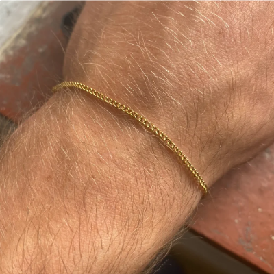 Picture of Men stylish Hip Hop Bracelet- New Fashion Bracelet - Gold
