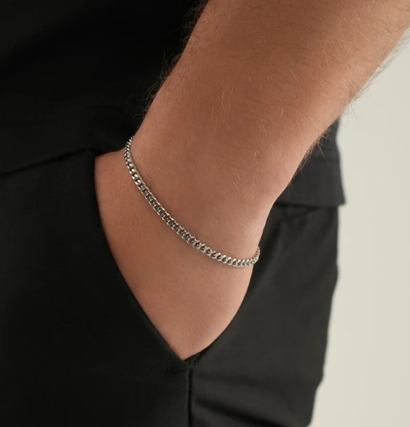 Picture of Chain Bracelet For Men- Fashion Bracelet For Men - Silver