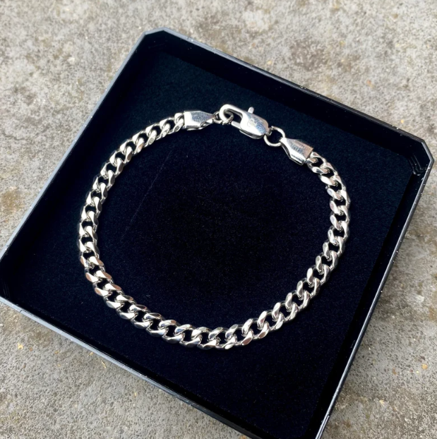 Picture of Plated Bracelet For Man-Fashion Steel Bracelet For Man - Silver