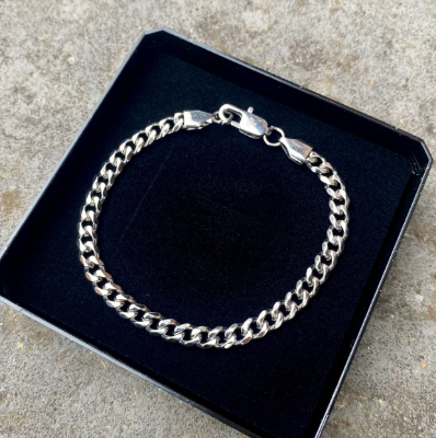 Picture of Plated Bracelet For Man-Fashion Steel Bracelet For Man - Silver