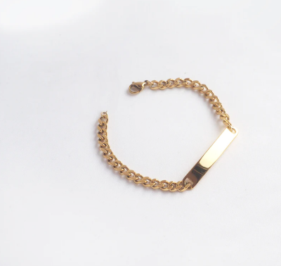 Picture of Stylish Bracelet -Powerful Stainless Steel- Fashion Chain Bracelet - Gold