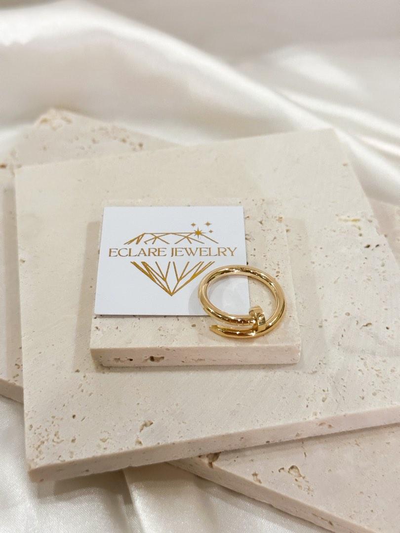 Picture of Stainless Steel Ring Fashion Jewelry Chain Ring- Chain Finger Ring - Gold