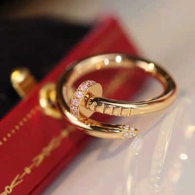 Picture of Steel Chain Finger Ring- Fashionable Man's Finger Ring - Gold