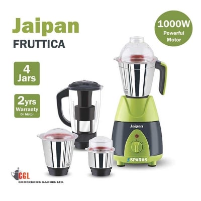 Picture of Jaipan Fruttica 1000 WATT 4 in 1 Mixer Grinder Multicolor