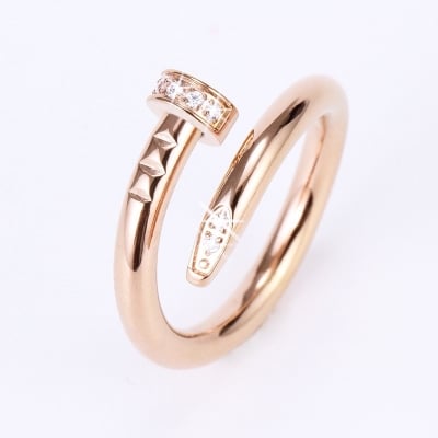 Picture of Steel Chain Finger Ring- Fashionable Man's Finger Ring - Gold