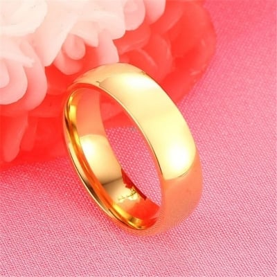 Picture of Stainless Steel Ring Fashion Jewelry Finger Ring - Gold