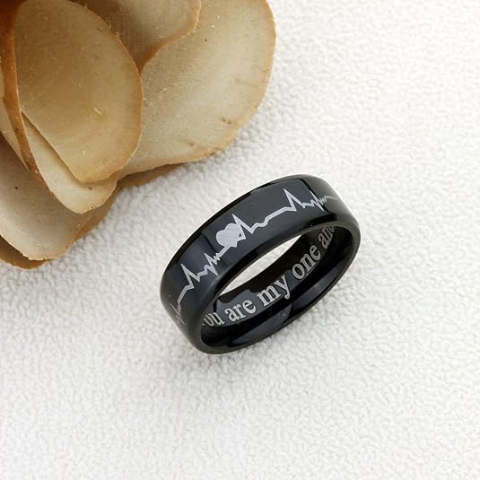 Picture of Finger Ring For Men- Stainless Steel Finger Ring For Men - Black