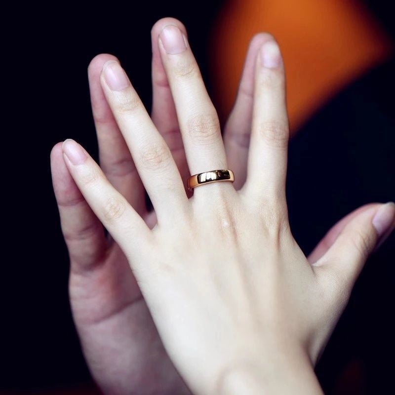 Picture of Finger Ring For Men- Stainless Steel Finger Ring For Men - Gold