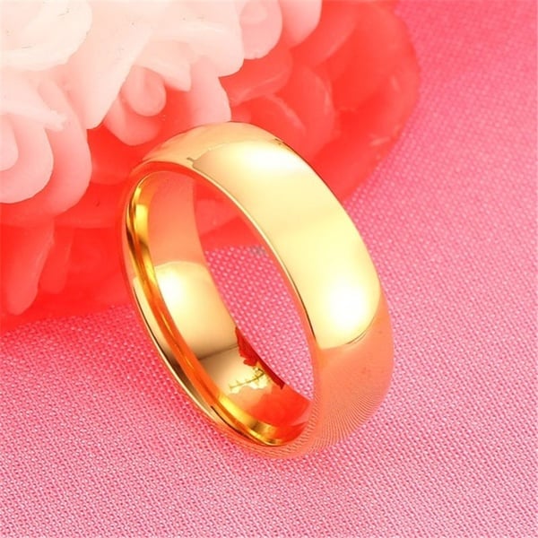 Picture of Stylish Stainless Steel Ring For Men- Fashion Finger Ring - Gold