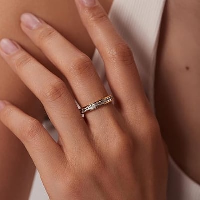 Picture of Stainless Steel Ring- Fashionable Finger Ring - Gold