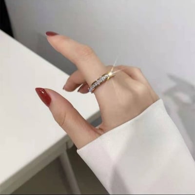 Picture of Stainless Steel Ring- Fashionable Finger Ring - Gold