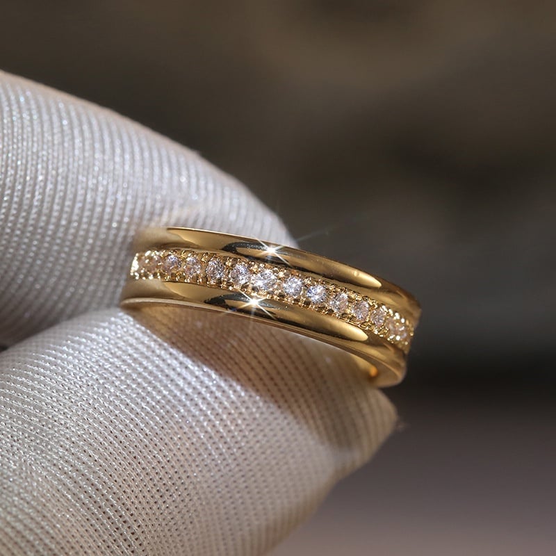 Picture of Good Quality Finger Ring For Men- Stylish Finger Ring - Gold
