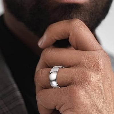 Picture of Stainless Steel Finger Ring For Men - Lifestyle - Silver