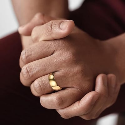 Picture of Lifestyle Stainless Steel Finger Ring For Men - Gold