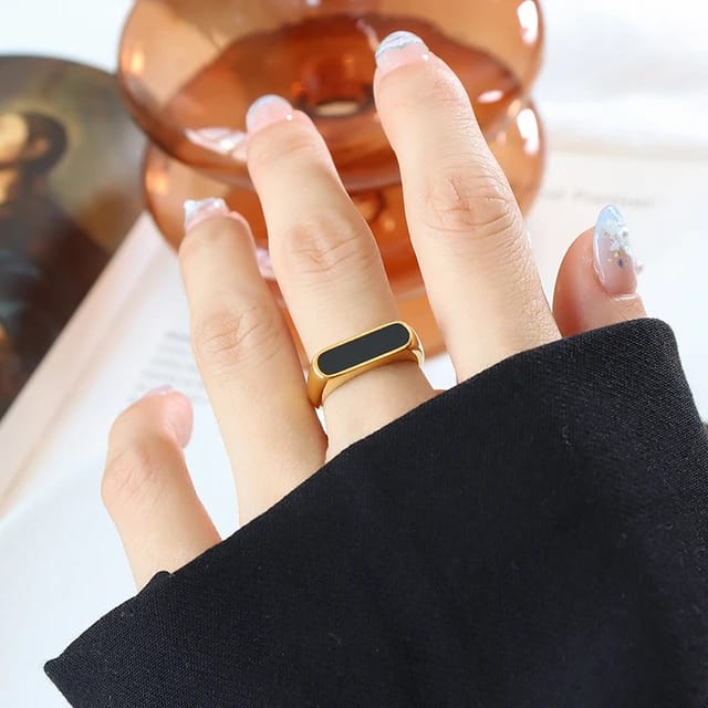 Picture of Finger Ring For Women- Stainless Steel Finger Ring For Women - Gold