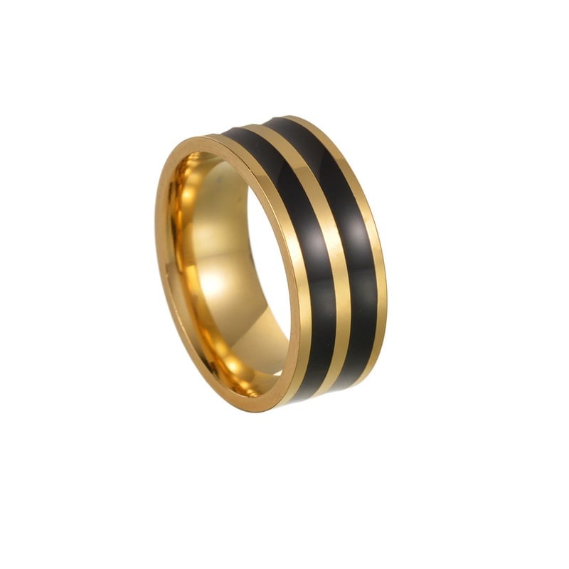 Picture of Finger Ring For Men- Stainless Steel Finger Ring For Men - Gold