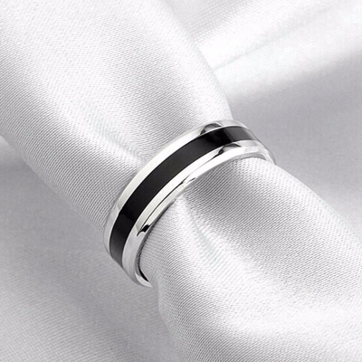 Picture of Men's Metal Ring- Stainless Steel Finger Ring - Silver
