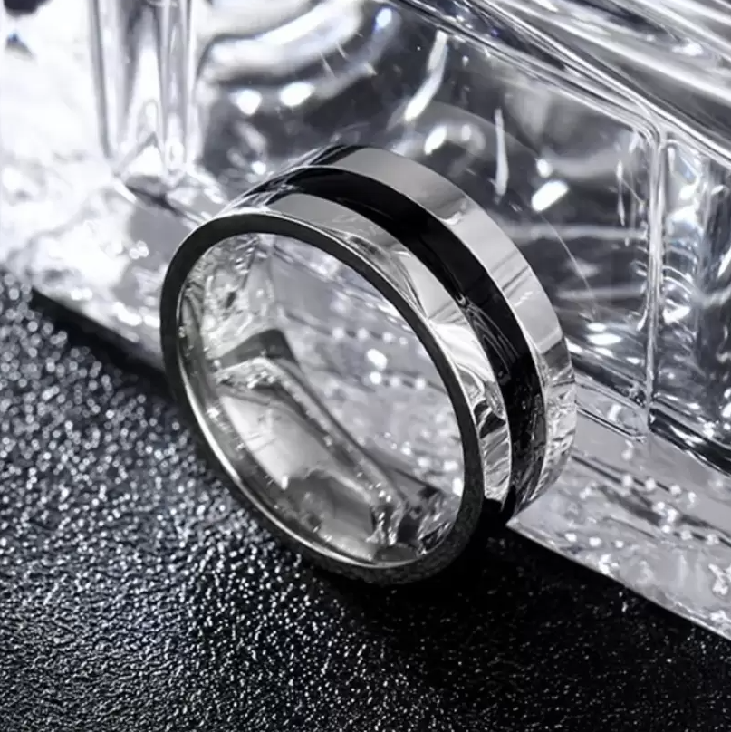 Picture of Men's Metal Ring- Stainless Steel Finger Ring - Silver
