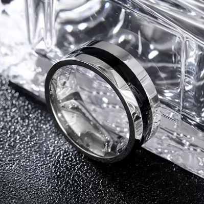 Picture of Men's Metal Ring- Stainless Steel Finger Ring - Silver