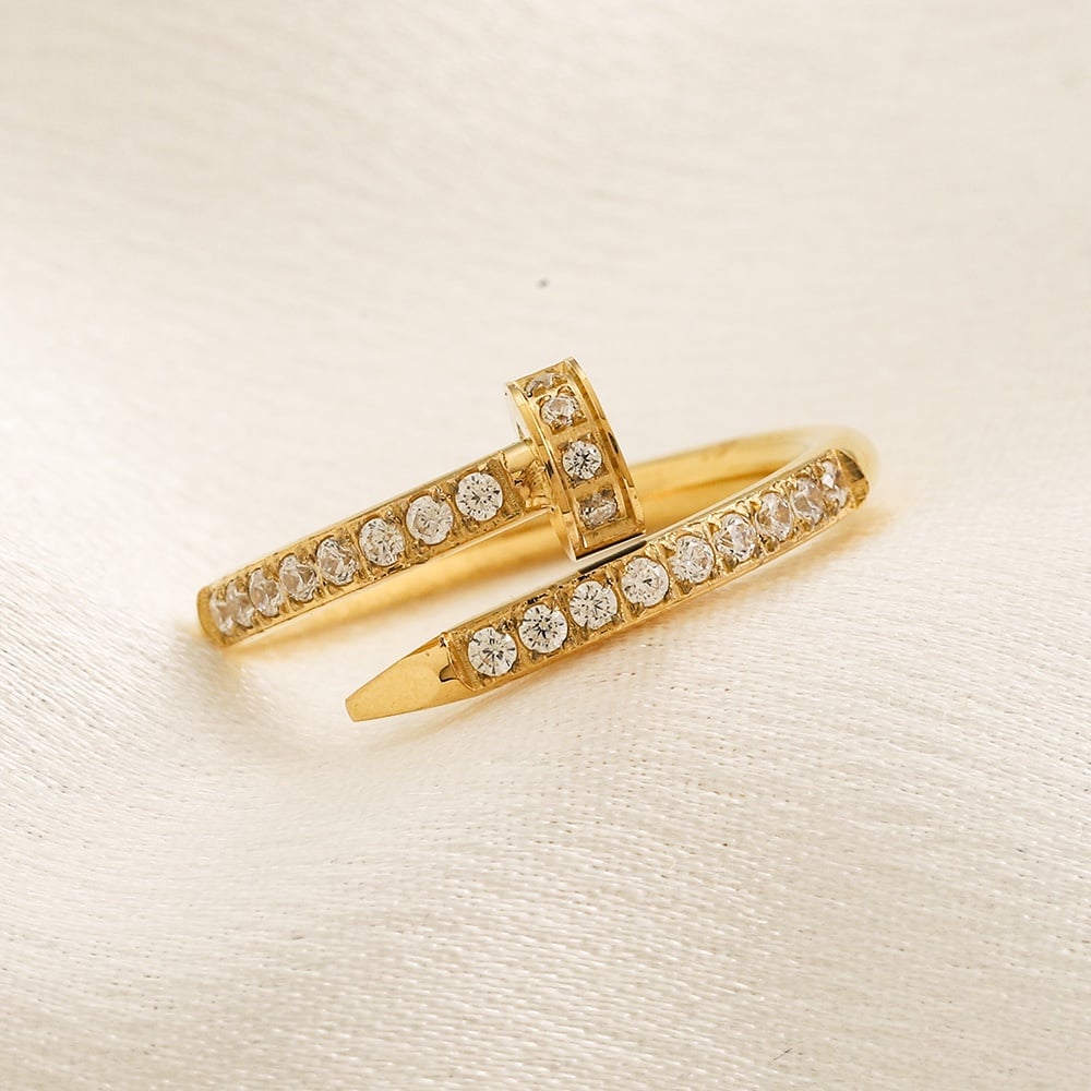 Picture of Unisex Stainless Steel Wide Comfort Fit Band Ring for Women And Men - Gold