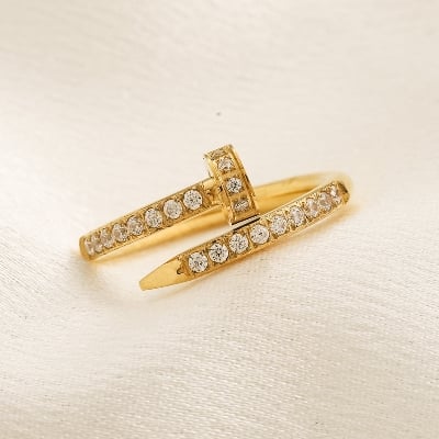 Picture of Unisex Stainless Steel Wide Comfort Fit Band Ring for Women And Men - Gold