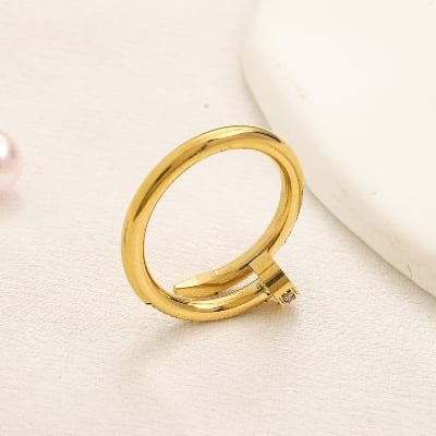 Picture of Unisex Stainless Steel Wide Comfort Fit Band Ring for Women And Men - Gold