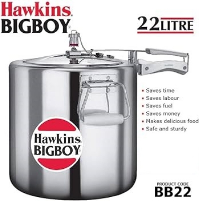 Picture of Hawkins Pressure Cooker/ Hawkins Bigboy 22 Litre Silver