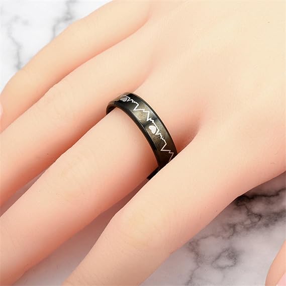 Picture of Fashionable New Finger Ring For Men- Finger Ring - Black