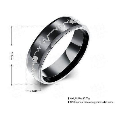 Picture of Fashionable New Finger Ring For Men- Finger Ring - Black