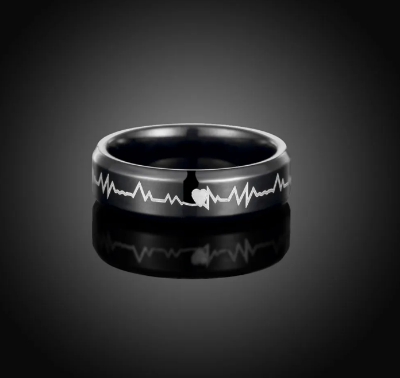 Picture of Fashionable New Finger Ring For Men- Finger Ring - Black