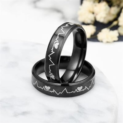 Picture of Fashionable New Finger Ring For Men- Finger Ring - Black