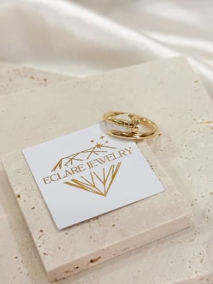 Picture of New Ring Portable Finger- Ring For Women - Gold