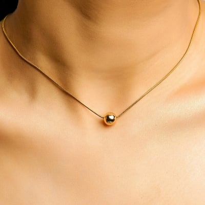 Picture of Neck Chains Men Stainless Steel- Fashion Locket- Fashion Locket - Gold, 