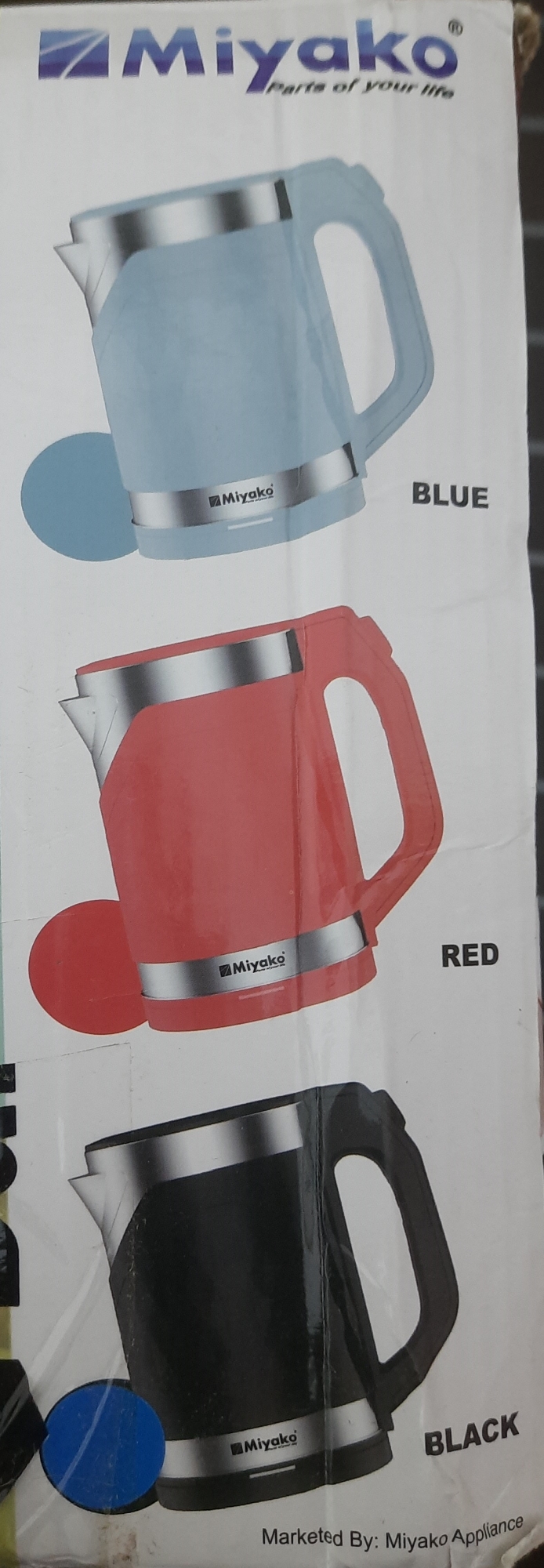 Picture of Miyako electric kettle MJK-18 (1.8 Liter) Multicolor