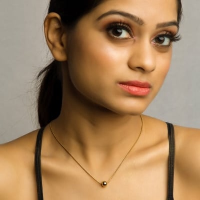 Picture of Stainless steel Snake Chain Necklace Snake Necklace- Fashionable Locket - Gold, 
