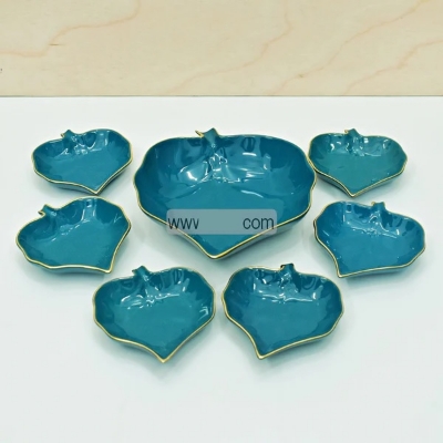 Picture of New design 7 Pcs Custard Set Sweet Bowl Set Including Serving Dish , Oven Proof porcelain Ceramic Porcelain Snack Bowl Set,Ceramic Firni Set & bati, Soup & Firni Bati Multicolor