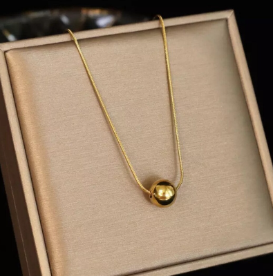 Picture of Luxury & Flat Snake Chain Necklace Fashion Locket- Fashionable Locket - Gold, 