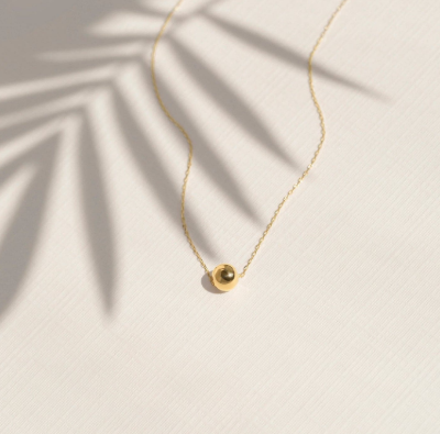 Picture of Fashionable Rounded Snake Chain Necklace-FashionAble Snake Chain - Gold